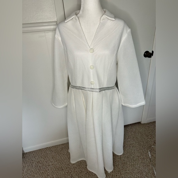 For Her NYC White Mesh Dress - Picture 1 of 11